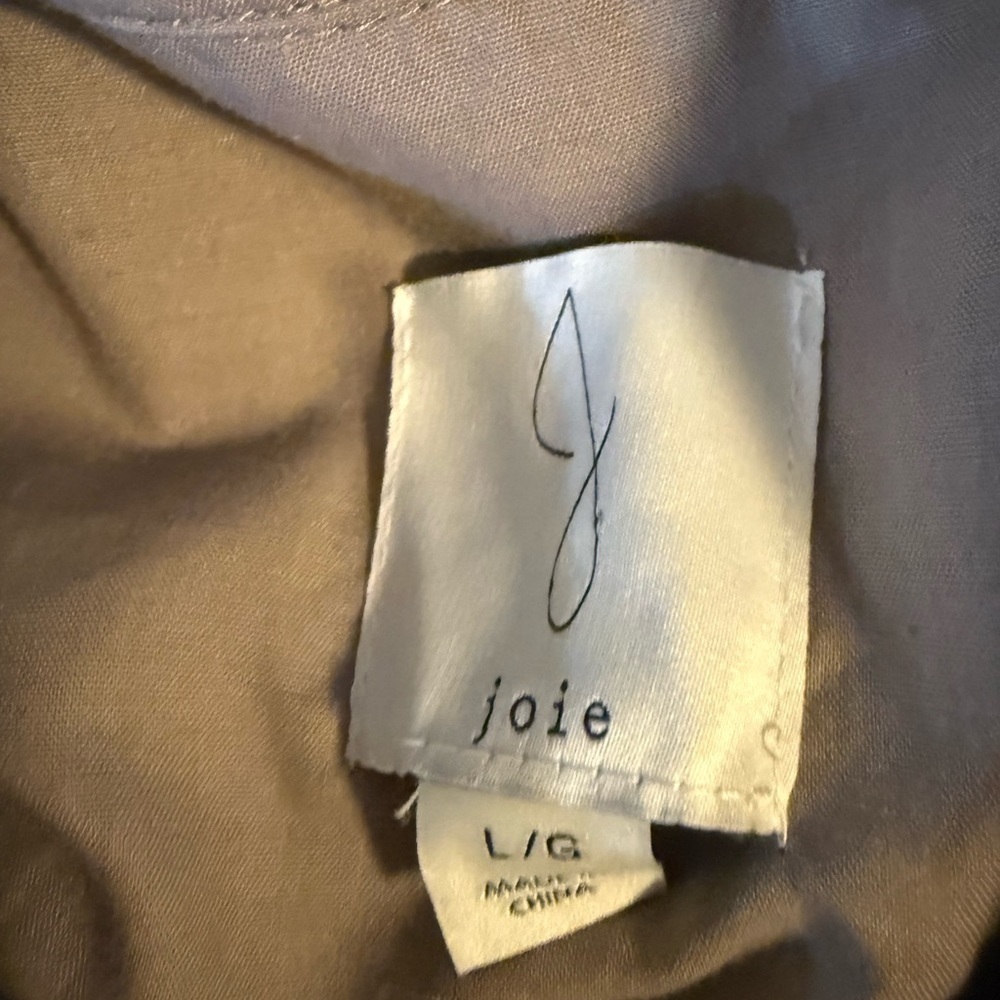 Joie Neutral Plaid Shacket, Size L - Picture 7 of 8